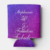 50. en verbluffend Paars glitter 2023 Blikjeskoeler (Achterkant)