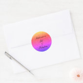 50 en verbluffend Paars glitter op zaterdag Ronde Sticker (Envelop)