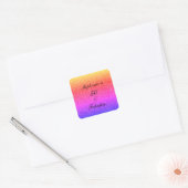 50 en verbluffend Paars glitter op zaterdag Vierkante Sticker (Envelop)