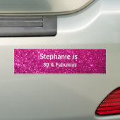 50 en verbluffend Paars-witte glitterklauw Bumpersticker (Op auto)