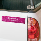 50 en verbluffend Paars-witte glitterklauw Bumpersticker (Op Truck)