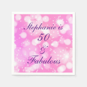 50 en verbluffend Paarse glitterij van zaterdag Servet