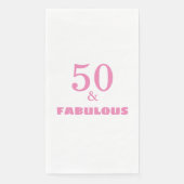 50 en verbluffend roze, stijlvolle feestdag servet (Voorkant)