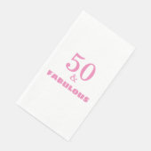 50 en verbluffend roze, stijlvolle feestdag servet (Hoek)