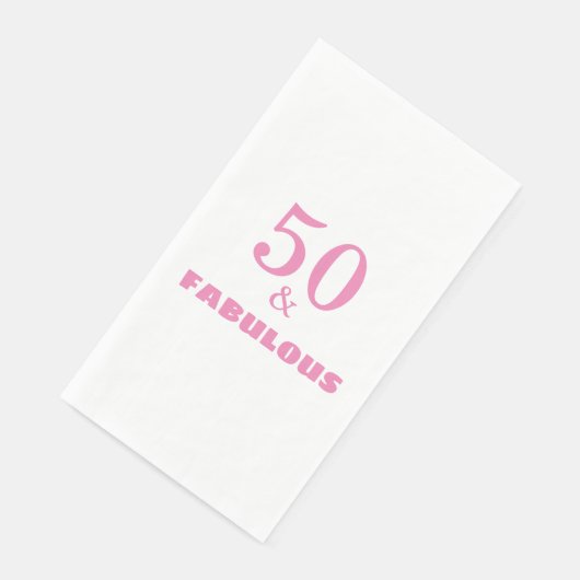 50 en verbluffend roze, stijlvolle feestdag servet (Hoek)