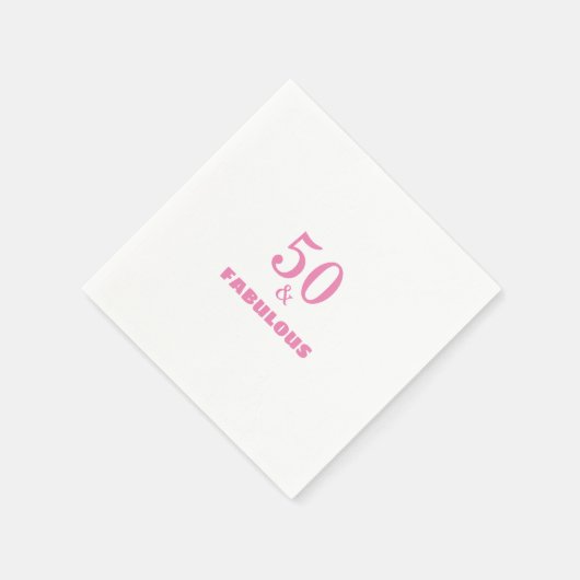 50 en verbluffend roze, stijlvolle feestdag servet (Hoek)