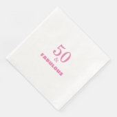 50 en verbluffend roze, stijlvolle verjaardag 2022 servet (Hoek)