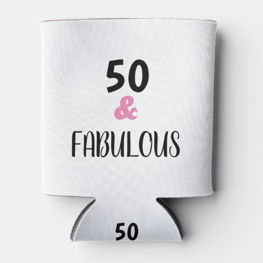  50 en verbluffende tekst van afgelopen dag blikjeskoeler (Voorkant)