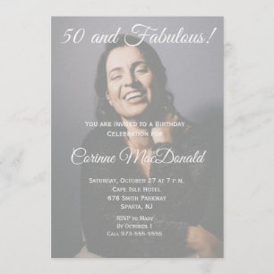 50 en Verjaardagsfeest Uitnodiging Fabulous