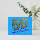 50 en vloeibaar briefkaart (Staand voorkant)