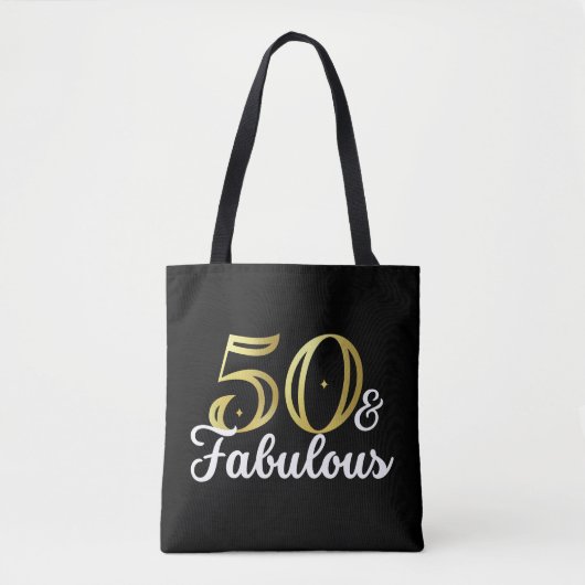 50 en vloeibaar tote bag (Voorkant)
