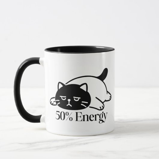 50% Energie Grappig Lage Batterij Mood Design Mok (Links)