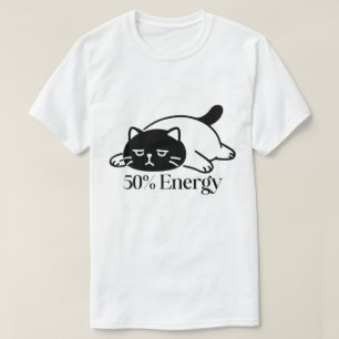 50% Energie Grappig Lage Batterij Mood Design T-shirt