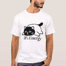 50% Energie Grappig Lage Batterij Mood Design T-shirt