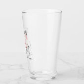 50 er goed uitzien, roze glitter verjaardag glas (Links)