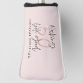 50 er goed uitzien, roze glitter verjaardag golfheadcover (Draai 90)