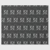 50 er goed uitzien verjaardagscadeauverpakking cadeaupapier (Vlak)