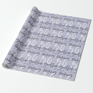 50 er goed uitzien verjaardagscadeauverpakking cadeaupapier