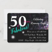 50 fabelachtig, eenvoudig, vette, roze, blauwgroen kaart (Voorkant)