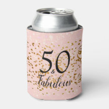 50 & fabelachtig roze met gouden Confetti