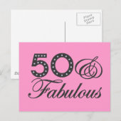 50 & Fabelachtige Gift Briefkaart (Voorkant / Achterkant)