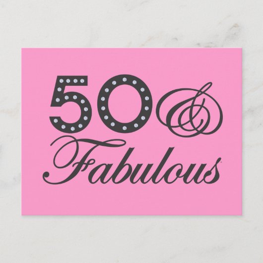 50 & Fabelachtige Gift Briefkaart (Voorkant)