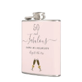 50 fabelachtige verjaardag roos goudblauwe roze mo heupfles (Links)