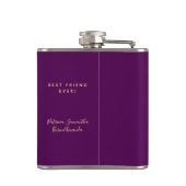 50 fabelachtige verjaardagscrisis paars goudmonogr heupfles (Achterkant)