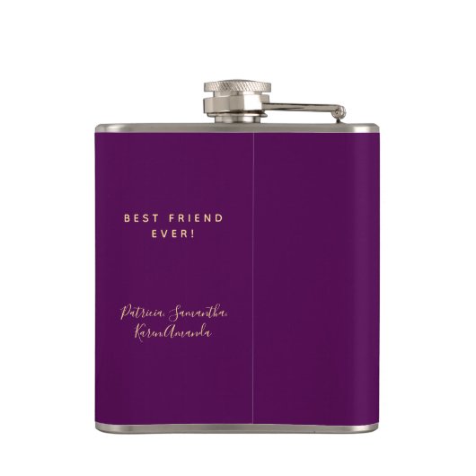 50 fabelachtige verjaardagscrisis paars goudmonogr heupfles (Achterkant)