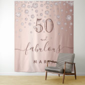 50 fabelachtige verjaardagsruiten van gouden diama wandkleed (In situ)