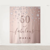 50 fabelachtige verjaardagsruiten van gouden diama wandkleed (Voorkant)