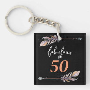 50 & Fabulous @ 50 50ste verpartij Boho Pijlen Sleutelhanger