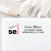 "50 & Fabulous" | 50e uitnodiging van de Birthday  Etiket (Insitu)