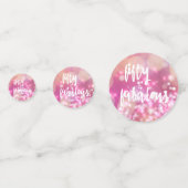 50 & Fabulous, 50e verjaardag Roze glamour Confetti (Voorkanten)