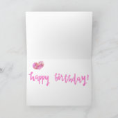 50 & Fabulous, 50e verjaardag Roze glamour Kaart (Binnen)