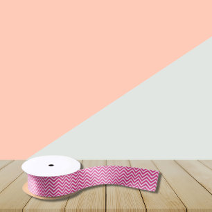 50 & Fabulous 50e verjaardag Roze & Witte Chevrons Satijnen Lint
