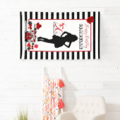 50- & FABULOUS 50e verjaardag Stripes Party Banner (Insitu)