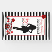 50- & FABULOUS 50e verjaardag Stripes Party Banner (Horizontaal)