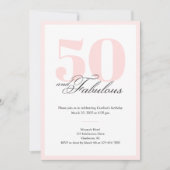 50 & Fabulous 50e verjaardagsuitnodiging Kaart (Voorkant)