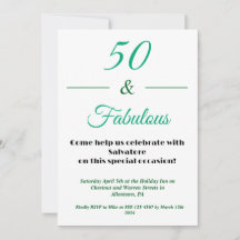 50 & Fabulous 50e verjaardagsuitnodiging