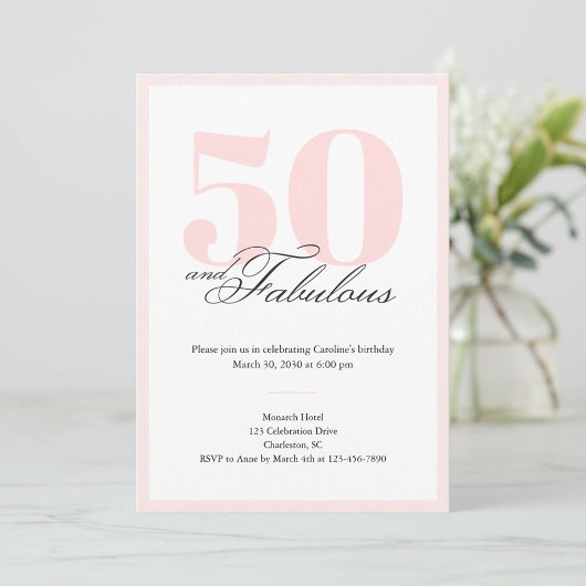 50 & Fabulous 50e verjaardagsuitnodiging Kaart