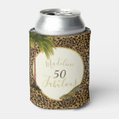 50 Fabulous 50eth Leopard Print Wild Birthday Blikjeskoeler (Blikje Voorkant)