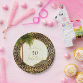 50 Fabulous 50eth Leopard Print Wild Birthday Papieren Bordje (Feest)
