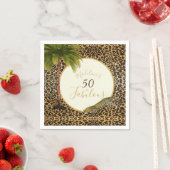 50 Fabulous 50eth Leopard Print Wild Birthday Servet (Insitu)