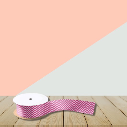 50 & Fabulous 50ste verjaardag roze & witte Chevro Satijnen Lint