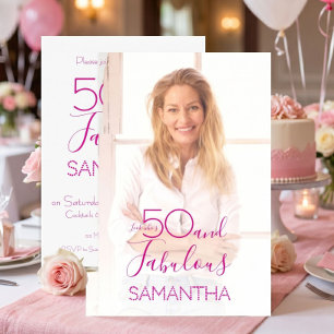 50 & Fabulous 50ste verluizingsparty Minimaal foto Kaart