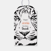 50 & Fabulous 50th Birthday Black Bengal Tiger Cadeaulabel (Voorkant)
