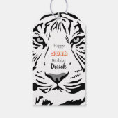 50 & Fabulous 50th Birthday Black Bengal Tiger Cadeaulabel (Achterkant)