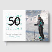 50 & Fabulous 50th Birthday Custom Photo Name Gastenboek (Voorkant)