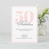 50 & Fabulous 50th Birthday Invitation Kaart
